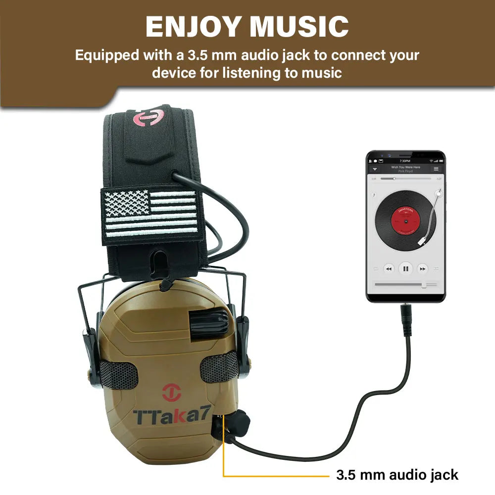 New Electronic Shooting Headset Headphones for Hearing Protection Ear Protect Noise Reduction Active Hunting Tactical Earmuff