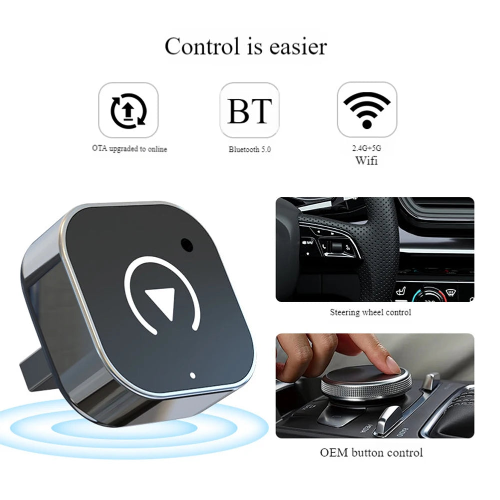Wireless Android Auto Carplay Box/Adapter Wireless CarPlay Adapter Convert Wired To Wireless Auto Connect for Factory Wired Cars