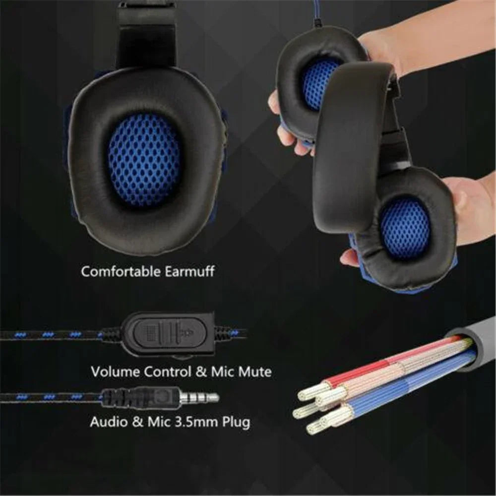 Adjustable Gamer Headset 120° Wired for PS4/PS5/Xbox/Smartphone/PC with Noise Cancelling Mic - Gaming Headphone