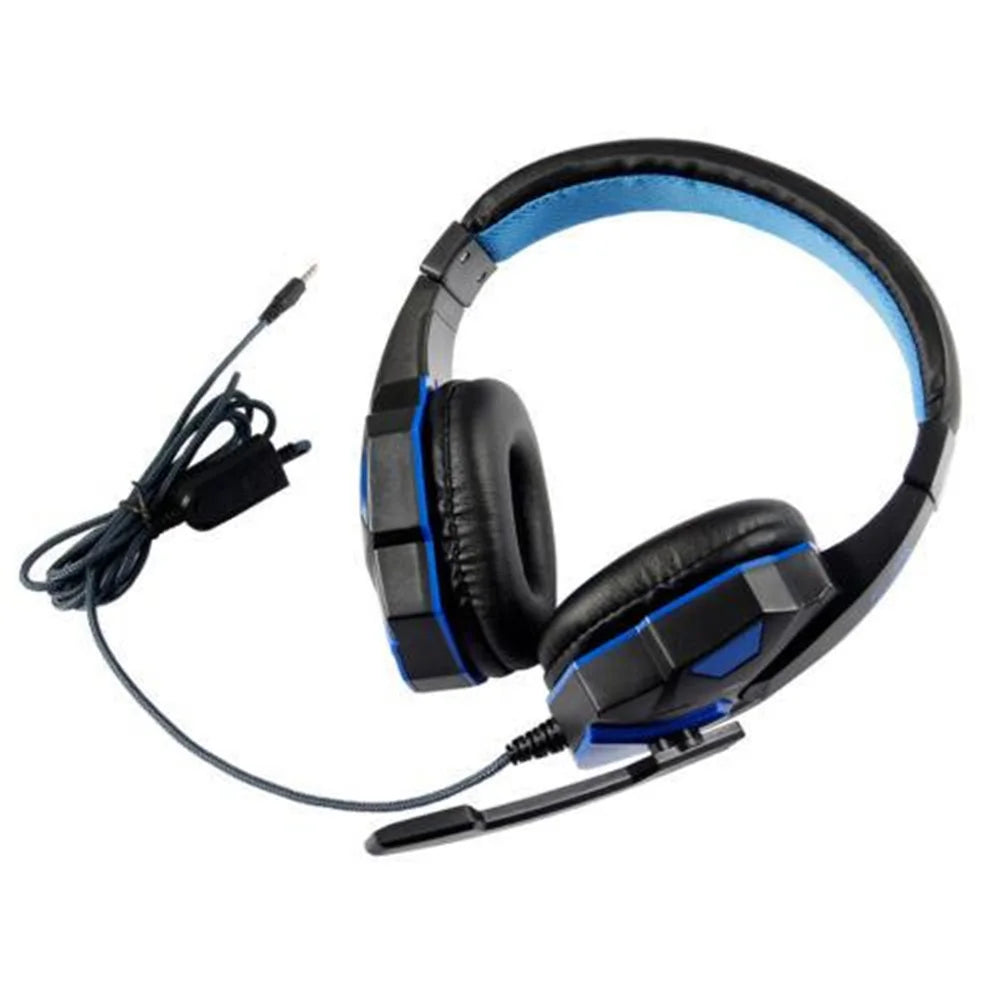 3.5mm Headphone Wired Gaming Headset Earphones Music For Computer With Mic Headset Stereo SVirtual Surround Bass LED Light Gamer
