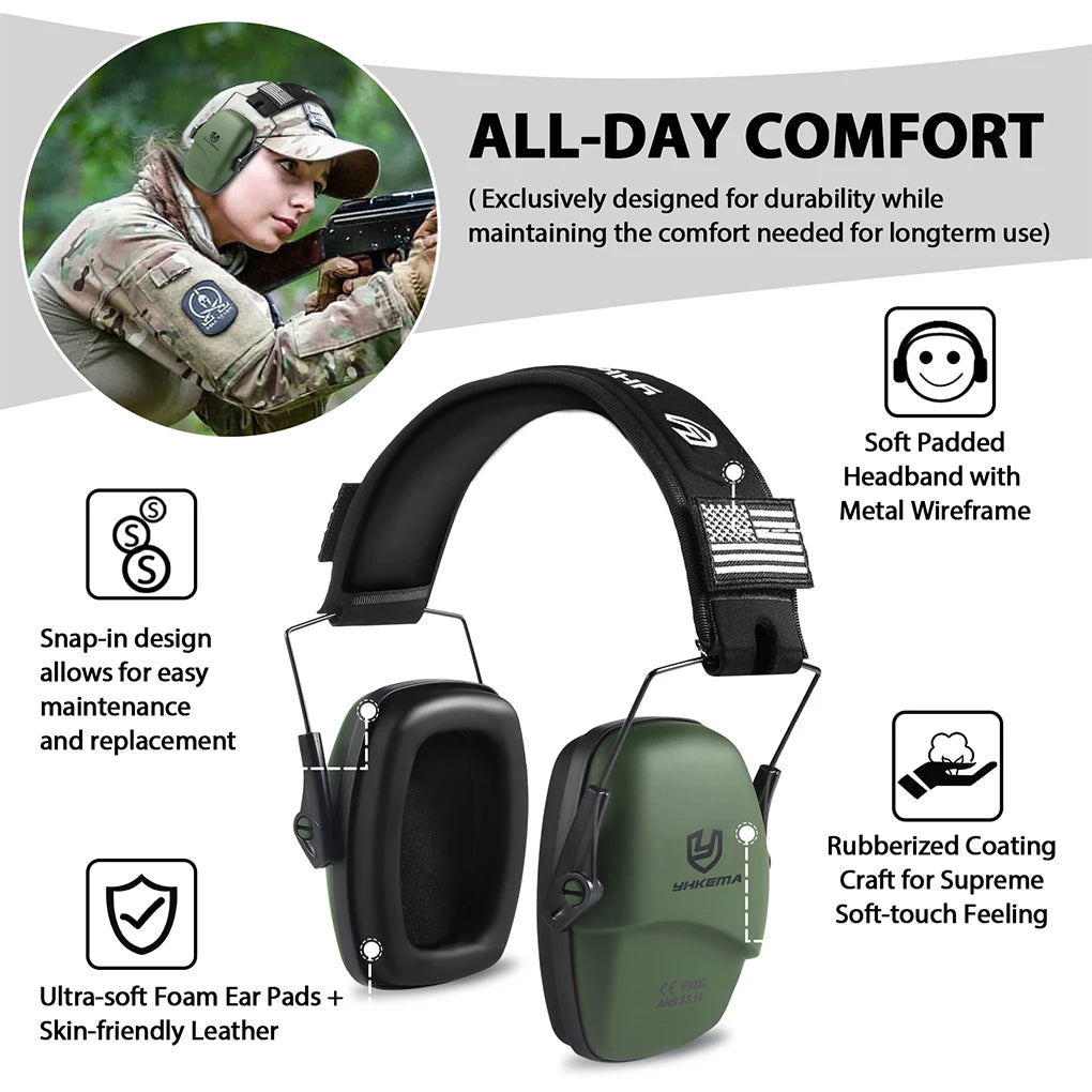 NEW Passive Shooting Tactical headset with Case Ear Protection Anti-noise Headset for Hunting Ear Defender Sound Amplification