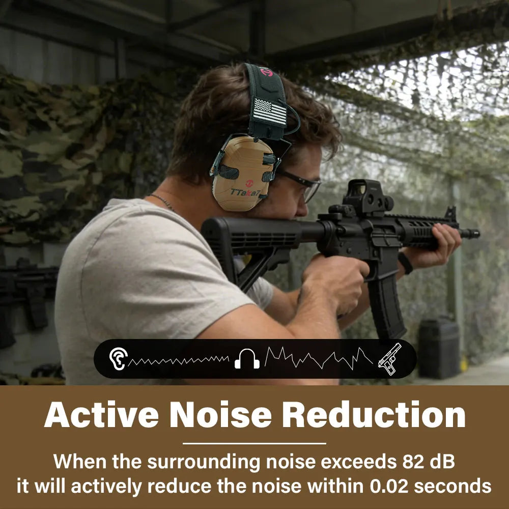 New Electronic Shooting Headset Headphones for Hearing Protection Ear Protect Noise Reduction Active Hunting Tactical Earmuff