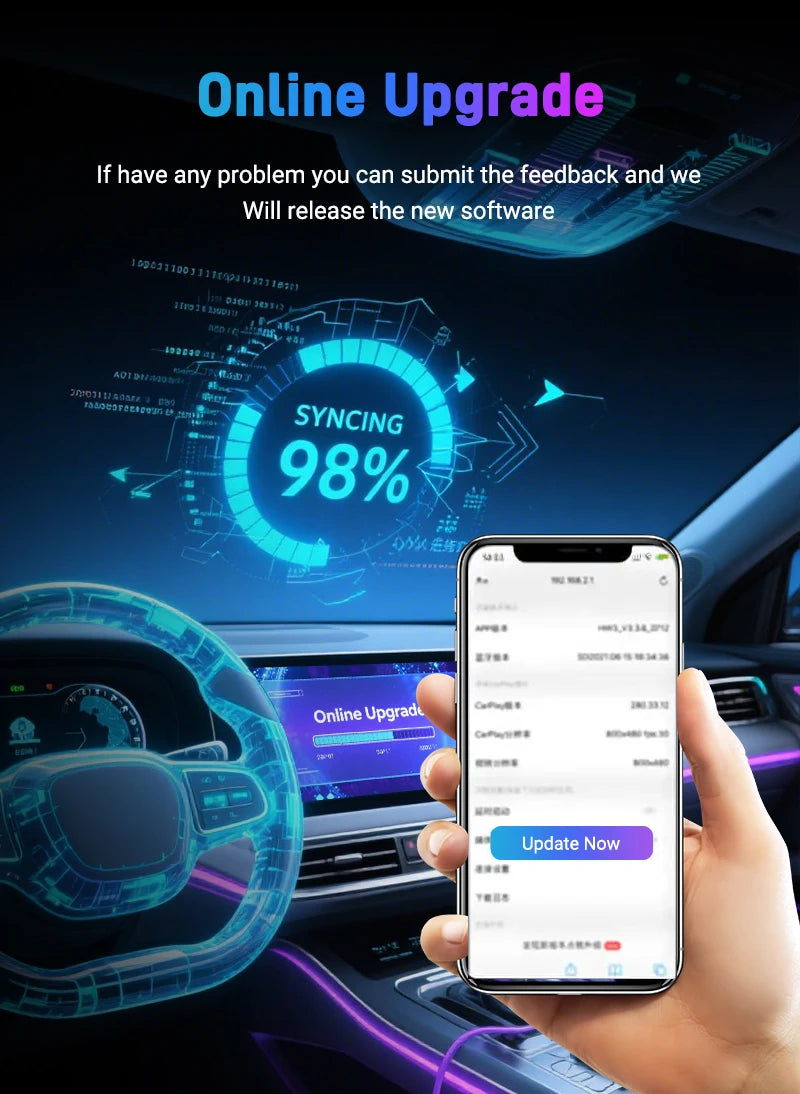 Wireless CarPlay Android Auto Adapter 2025 New Upgrade for 99% Cars 5GHz WiFi &Low-Latency Streaming Plug&Play Wired to Wireless